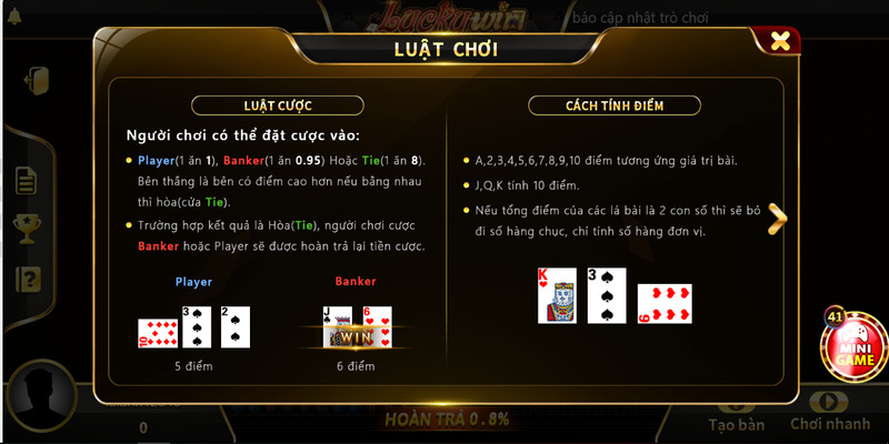 Baccarat Luckywin: Game Bài Kịch Tính, Chốt Thưởng Liên Hoàn cach choi cu the cua game bai baccarat