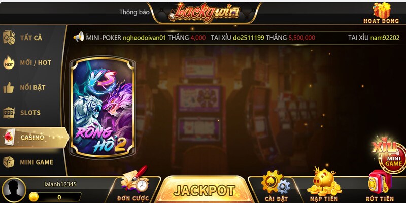 Rồng Hổ 2 LuckyWin – Game Bom Tấn Dễ Chơi Dễ Thắng gioi thieu game rong ho 2