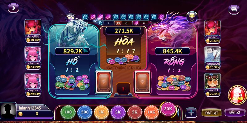 Rồng Hổ 2 LuckyWin – Game Bom Tấn Dễ Chơi Dễ Thắng tinh nang cua game rong ho 2