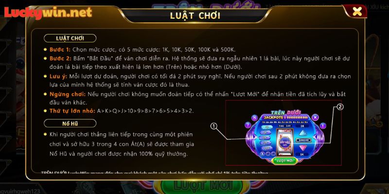 Trên dưới Luckywin| Game bài hấp dẫn, đổi thưởng siêu khủng Nắm rõ luật chơi cơ bản và tham gia tại cổng game