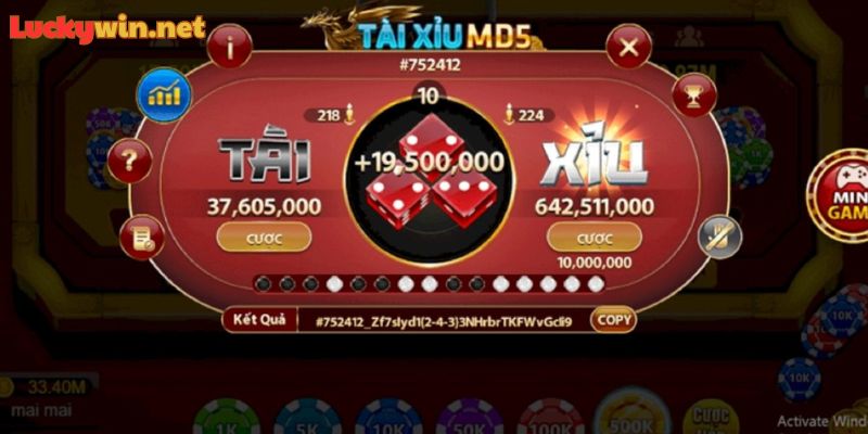 Tài Xỉu MD5 Luckywin| Thắng Đậm Ngay Lần Đầu Chơi, Tham Gia Ngay! Tài Xỉu MD5 Luckywin uy tín được nhiều người lựa chọn